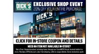 Dick's Sporting Goods Weekend March 22-24